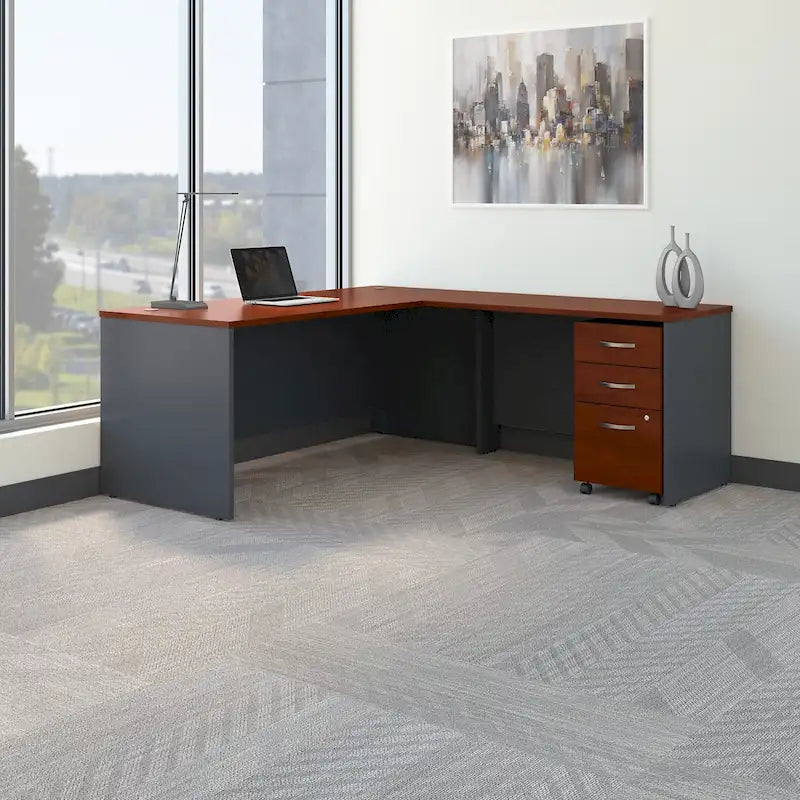 Bureau en L avec tiroirs Series C 72W