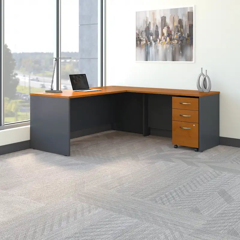 Bureau en L avec tiroirs Series C 72W
