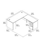 Bureau en L avec tiroirs Series C 72W