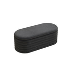 Banc coffre en chenille avec charnière de sécurité, tabouret de bout de lit rembourré en tissu