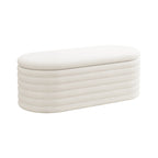 Banc coffre en chenille avec charnière de sécurité, tabouret de bout de lit rembourré en tissu