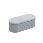 Banc coffre en chenille avec charnière de sécurité, tabouret de bout de lit rembourré en tissu