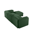 Canapé sectionnel modulaire en forme de L rembourré en chenille 109 po avec siège de rangement, combinaison DIY