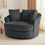 Fauteuil crapaud pivotant déhoussable à accoudoirs encastrés
