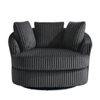 Fauteuil crapaud pivotant déhoussable à accoudoirs encastrés