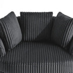 Fauteuil crapaud pivotant déhoussable à accoudoirs encastrés