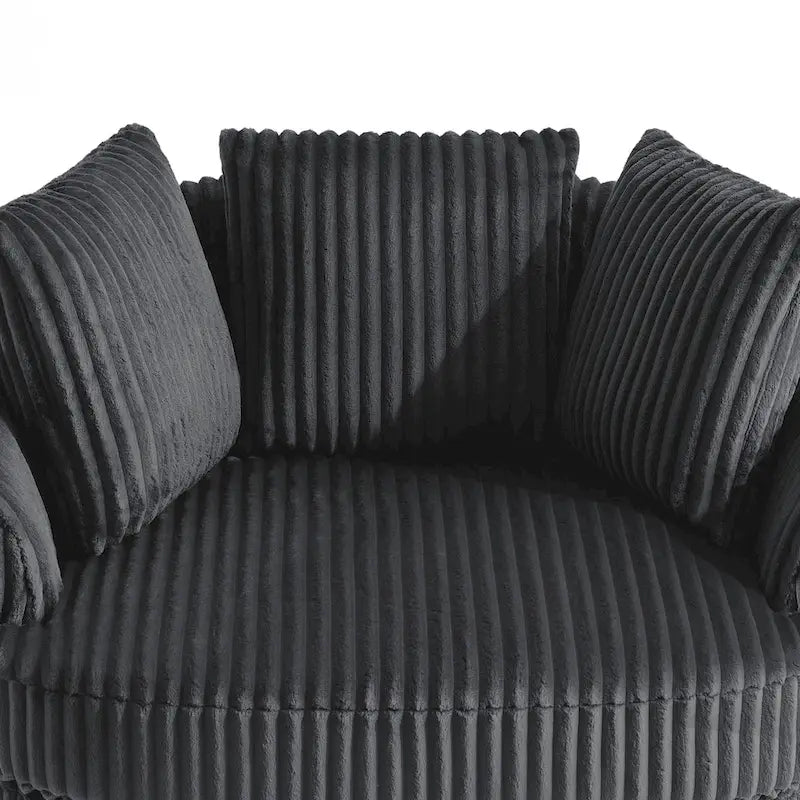 Fauteuil crapaud pivotant déhoussable à accoudoirs encastrés