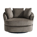 Fauteuil crapaud pivotant déhoussable à accoudoirs encastrés