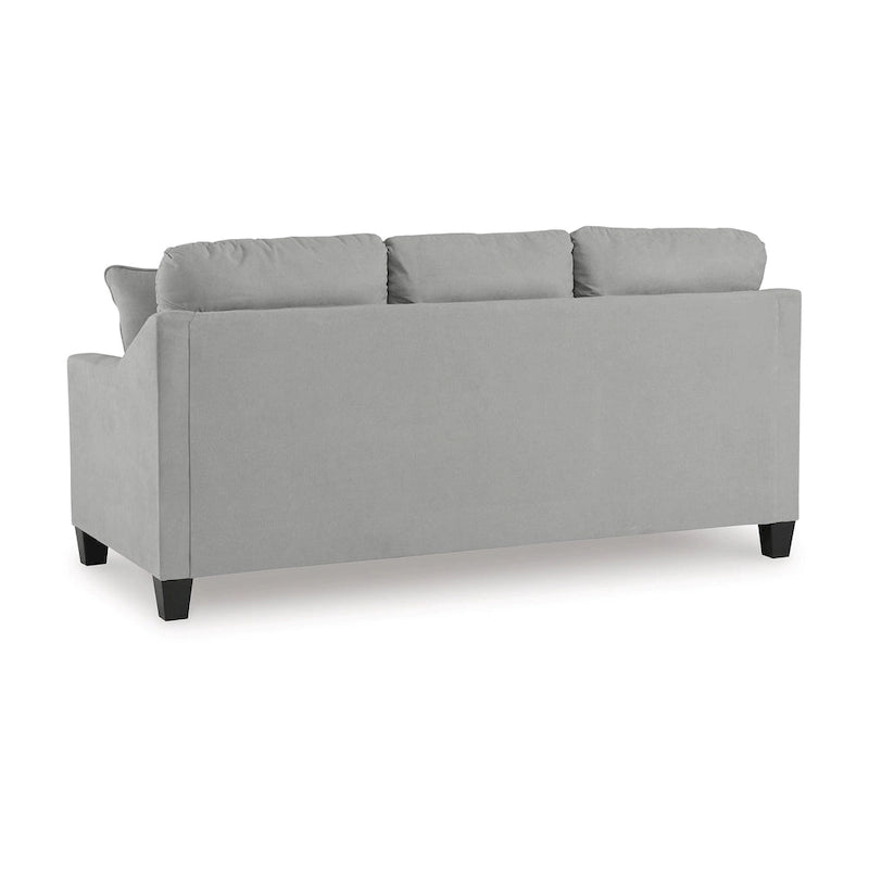 Canapé-lit Queen Size, gris, matelas en mousse à mémoire de forme repliable