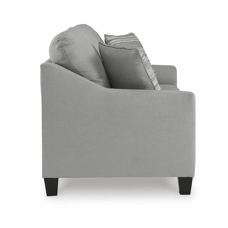 Canapé-lit Queen Size, gris, matelas en mousse à mémoire de forme repliable