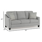 Canapé-lit Queen Size, gris, matelas en mousse à mémoire de forme repliable