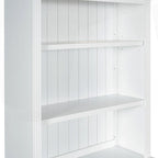Bibliothèque haute polyvalente avec éclairage LED et plusieurs options de rangement pour la maison
