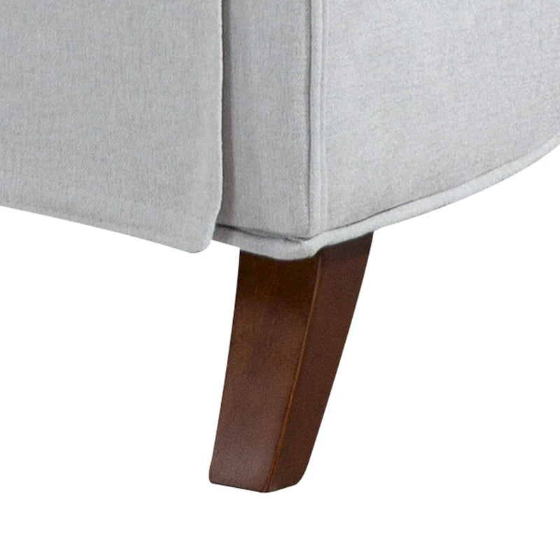 Fauteuil d'appoint en tissu chenille avec pieds rétro en bois, coussin en mousse haute densité et ressorts, et capacité de poids de 136 kg