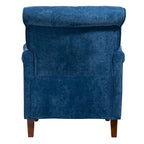Fauteuil d'appoint en tissu chenille avec pieds rétro en bois, coussin en mousse haute densité et ressorts, et capacité de poids de 136 kg