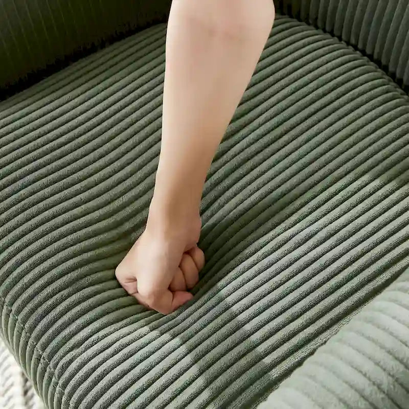 Fauteuil pivotant vert 26,38 avec pouf