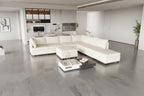Beige 129 Convertible 8-Seater Modular Sofa with Storage