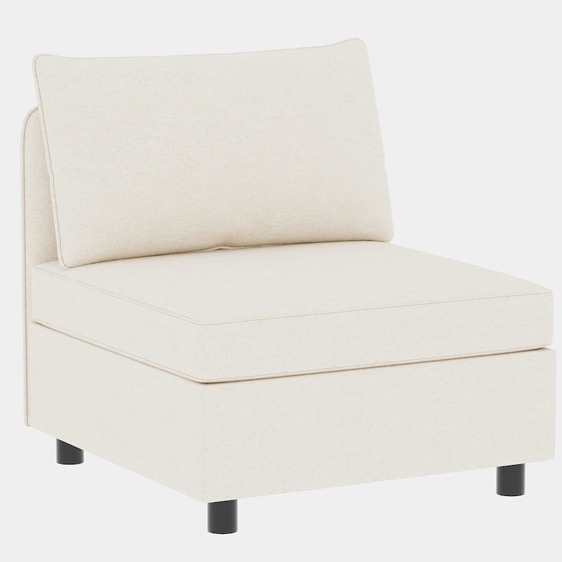 Canapé modulaire 8 places convertible beige 129 avec rangement
