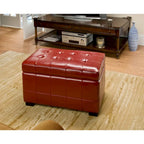Banc de rangement Lissa Red Manhattan de SAFAVIEH - 30 x 18 x 17 - 30L x 18P x 17H