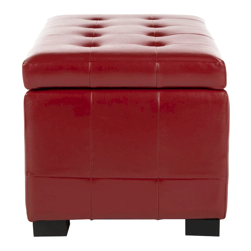Banc de rangement Lissa Red Manhattan de SAFAVIEH - 30 x 18 x 17 - 30L x 18P x 17H