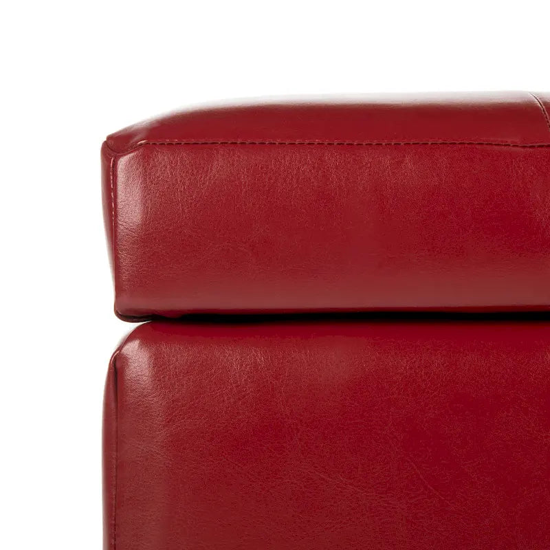 Banc de rangement Lissa Red Manhattan de SAFAVIEH - 30 x 18 x 17 - 30L x 18P x 17H