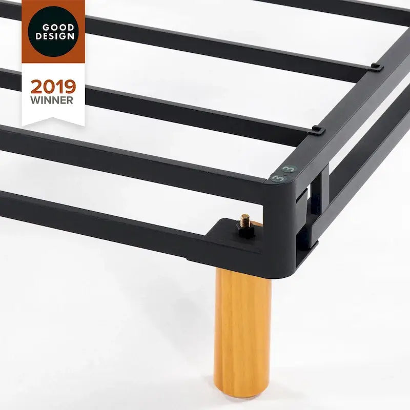 Sommier plateforme en métal gris, lauréat du prix GOOD DESIGN, 11 pouces