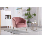 Fauteuil d'appoint Skye en velours capitonné avec pieds chromés