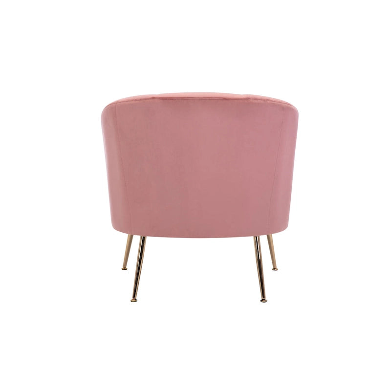 Fauteuil d'appoint Skye en velours capitonné avec pieds chromés