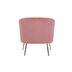Fauteuil d'appoint Skye en velours capitonné avec pieds chromés