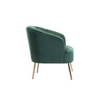 Fauteuil d'appoint Skye en velours capitonné avec pieds chromés