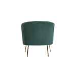 Fauteuil d'appoint Skye en velours capitonné avec pieds chromés