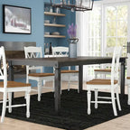 Table de salle à manger rectangulaire Glennwood Rubbed Black et Charcoal