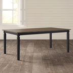 Table de salle à manger rectangulaire Glennwood Rubbed Black et Charcoal