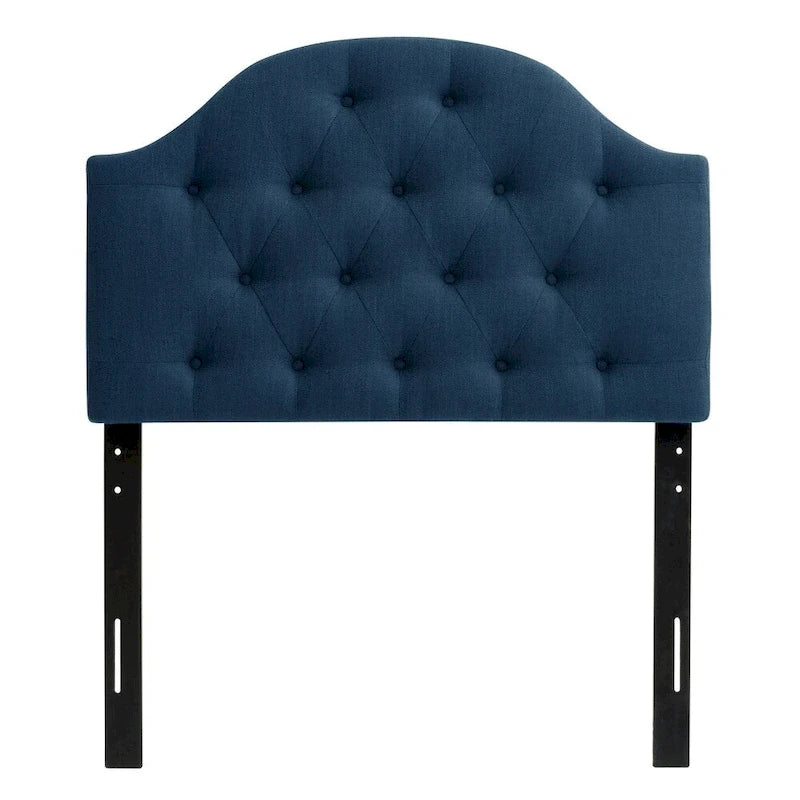 Tête de lit capitonnée en tissu arqué Calera - Lit simple