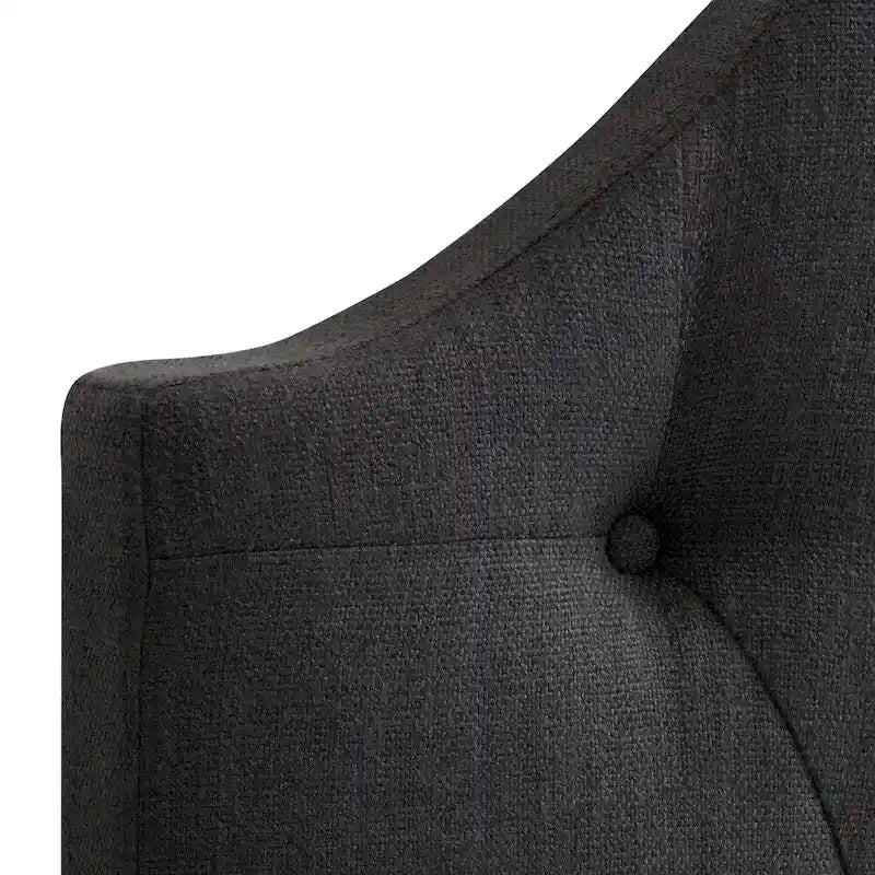 Tête de lit capitonnée en tissu arqué Calera - Lit simple