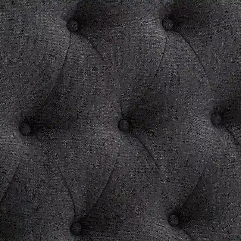Tête de lit capitonnée en tissu arqué Calera - Lit simple