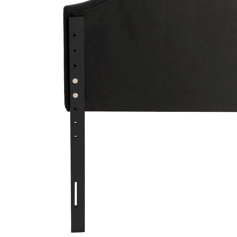 Tête de lit capitonnée en tissu arqué Calera - Lit simple
