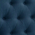 Tête de lit capitonnée en tissu arqué Calera - Lit simple