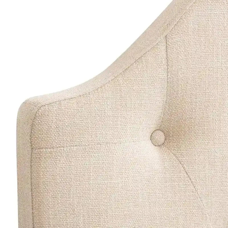 Tête de lit capitonnée en tissu arqué Calera - Lit simple
