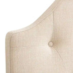 Tête de lit capitonnée en tissu arqué Calera - Lit simple