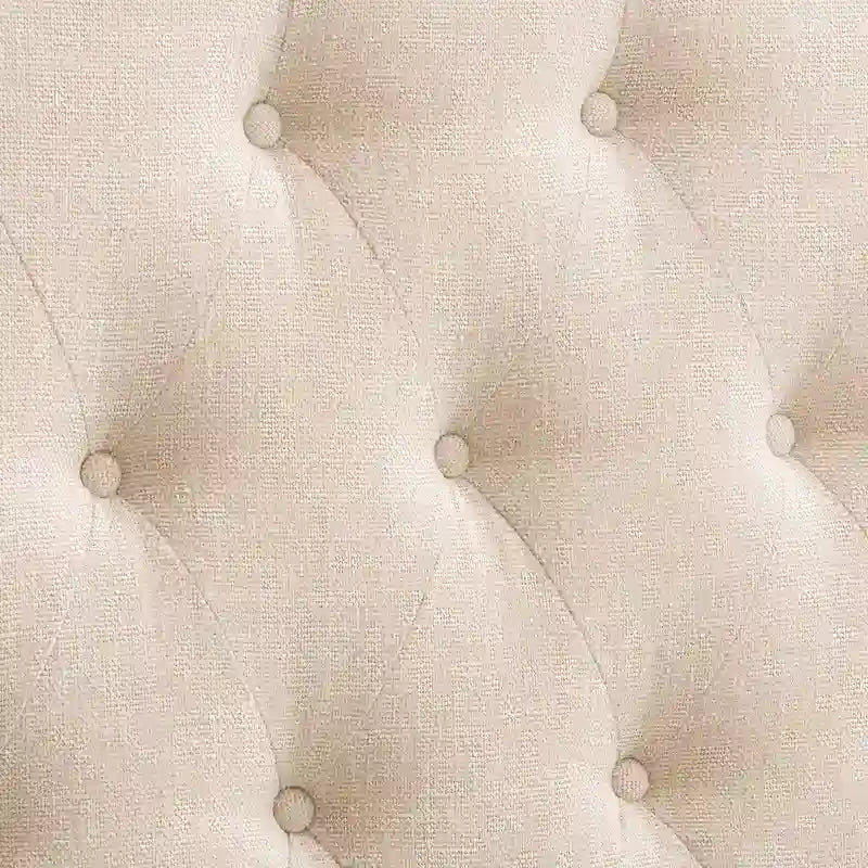 Tête de lit capitonnée en tissu arqué Calera - Lit simple