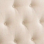 Tête de lit capitonnée en tissu arqué Calera - Lit simple