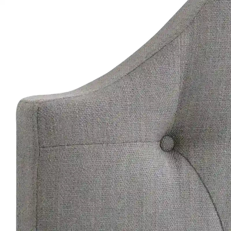 Tête de lit capitonnée en tissu arqué Calera - Lit simple