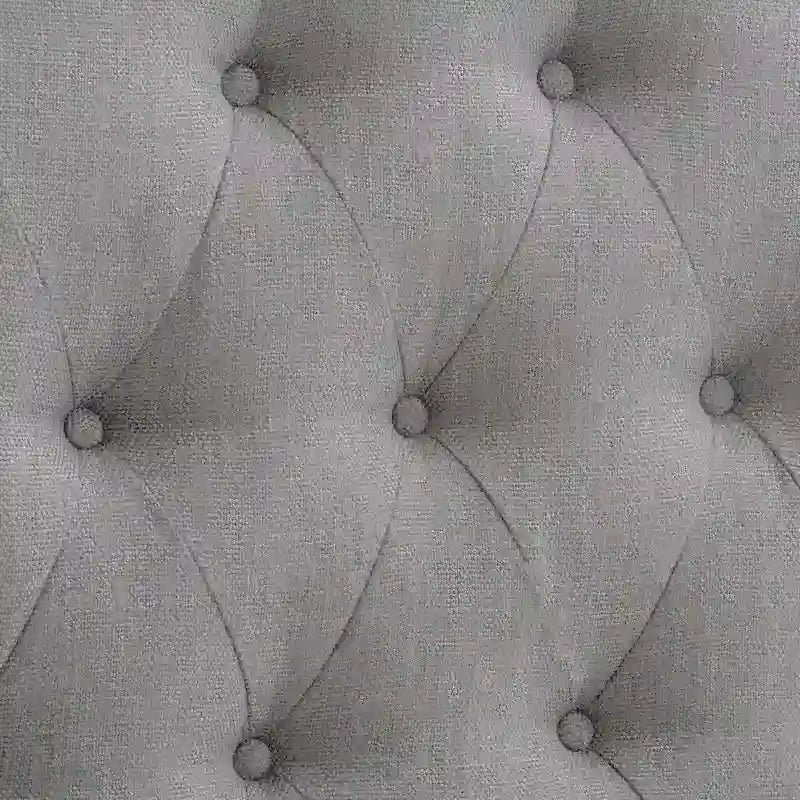 Tête de lit capitonnée en tissu arqué Calera - Lit simple
