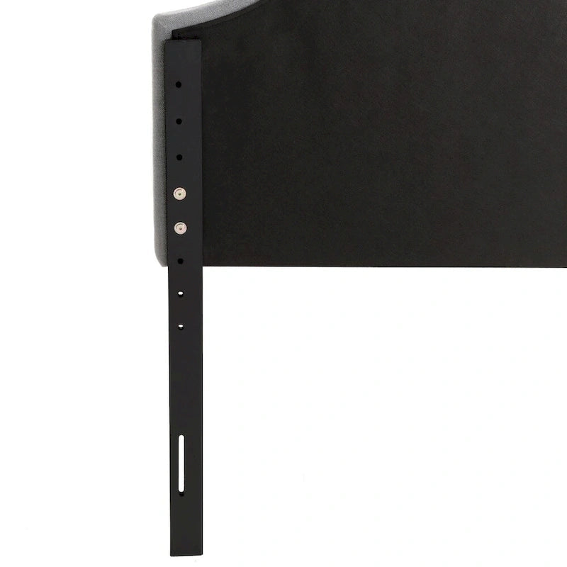 Tête de lit capitonnée en tissu arqué Calera - Lit simple