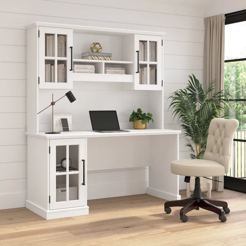 Bureau informatique Westbrook 60W avec étagère supérieure