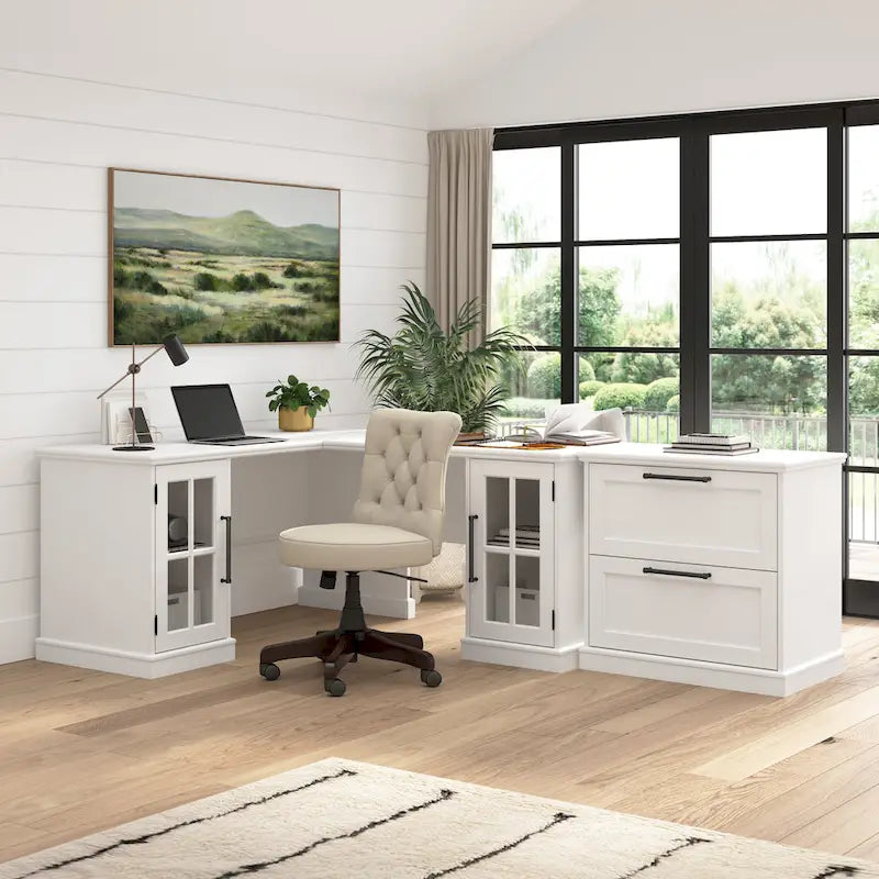 Bureau informatique Westbrook 60W avec étagère supérieure