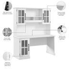 Bureau informatique Westbrook 60W avec étagère supérieure