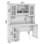 Bureau informatique Westbrook 60W avec étagère supérieure