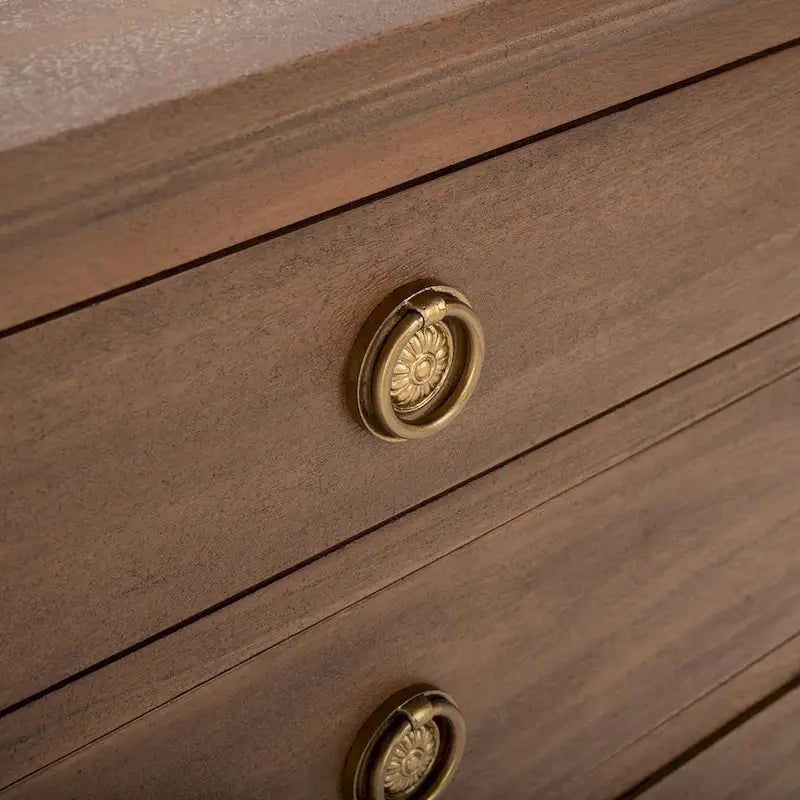 Table de chevet en bois à 3 tiroirs Firyal