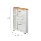 Chariot de rangement roulant, acier, assemblage minimal - L 47,5 x l 13 x H 68,5 cm